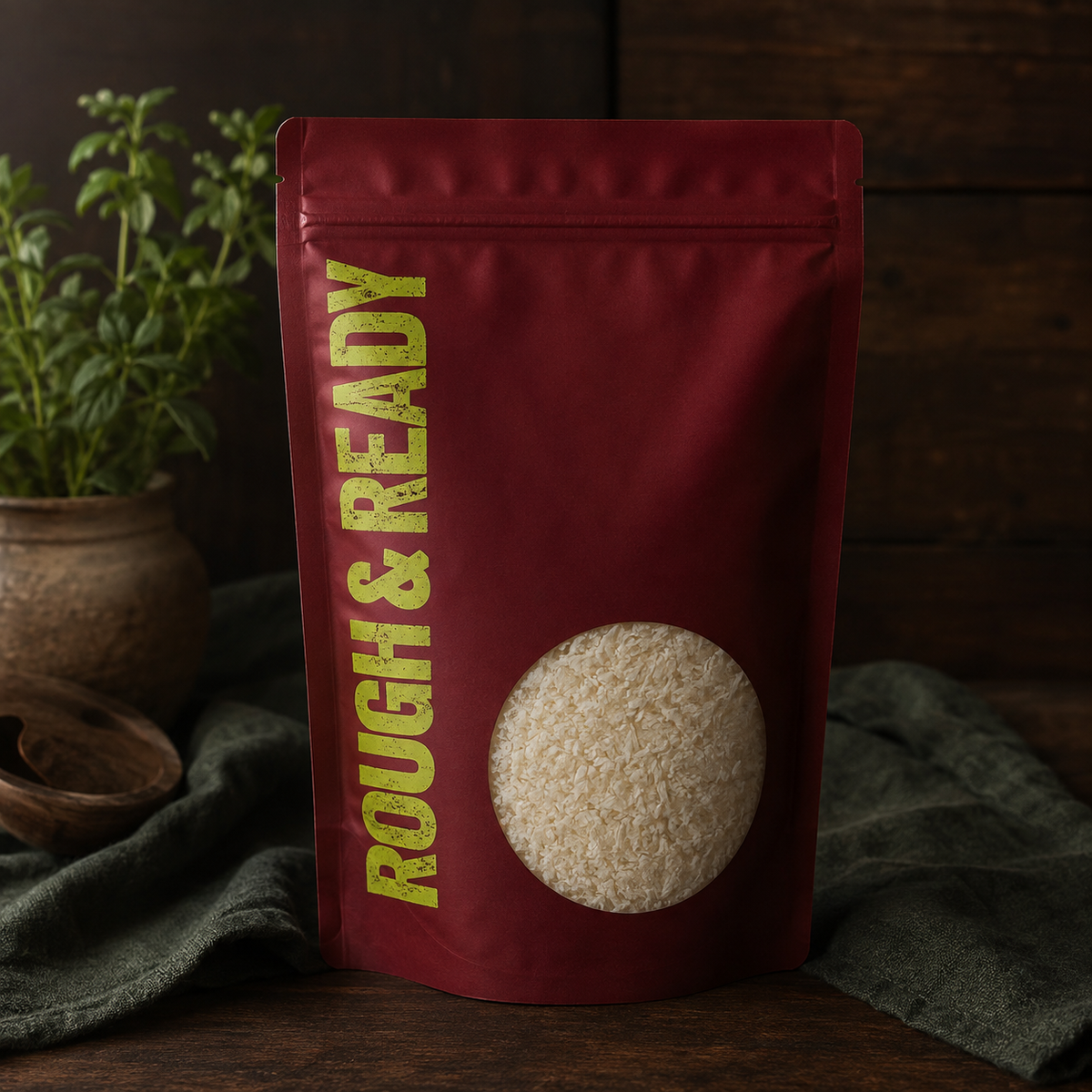 Organic Desiccated Coconut — Rough & Ready pouch