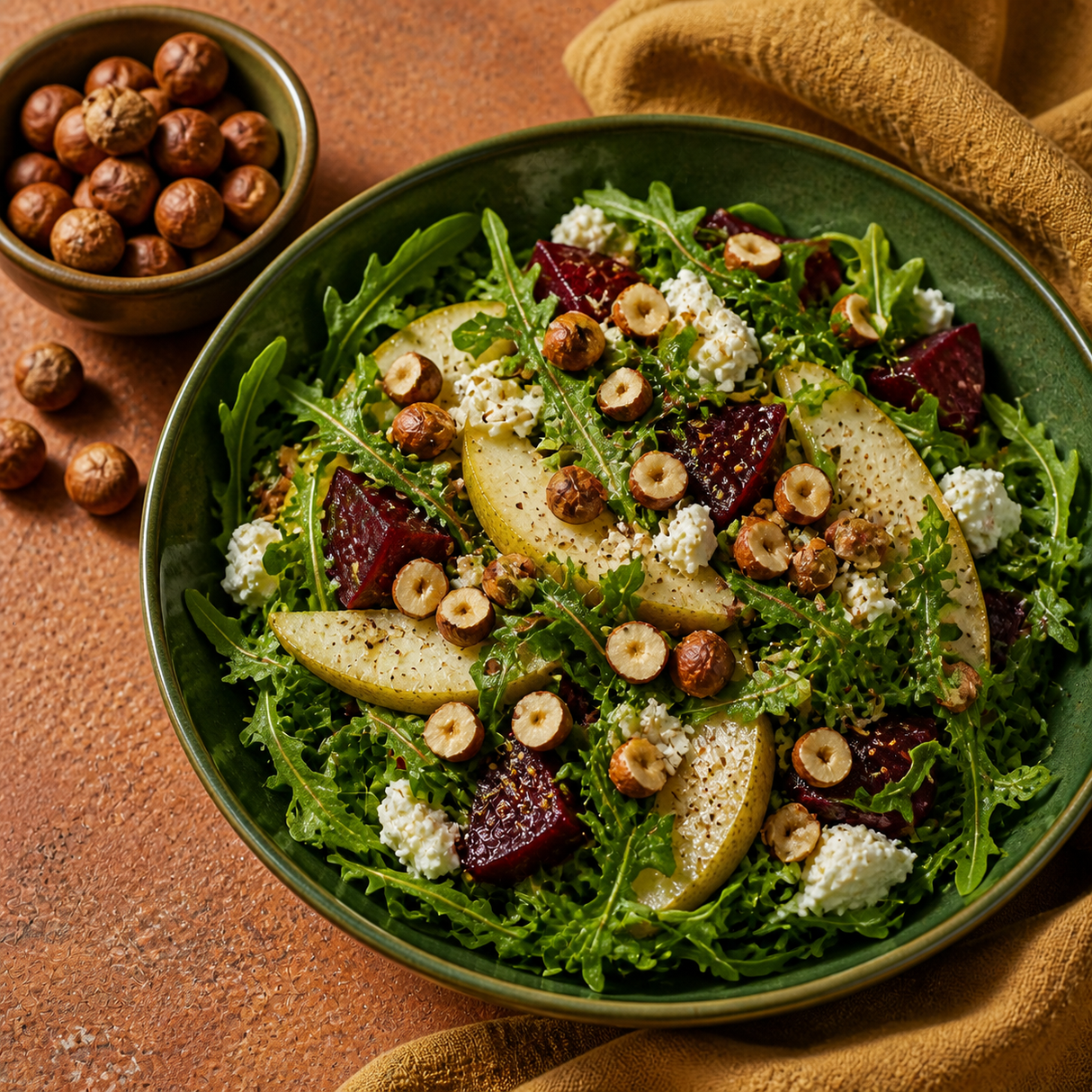 Organic Hazelnuts serving suggestion