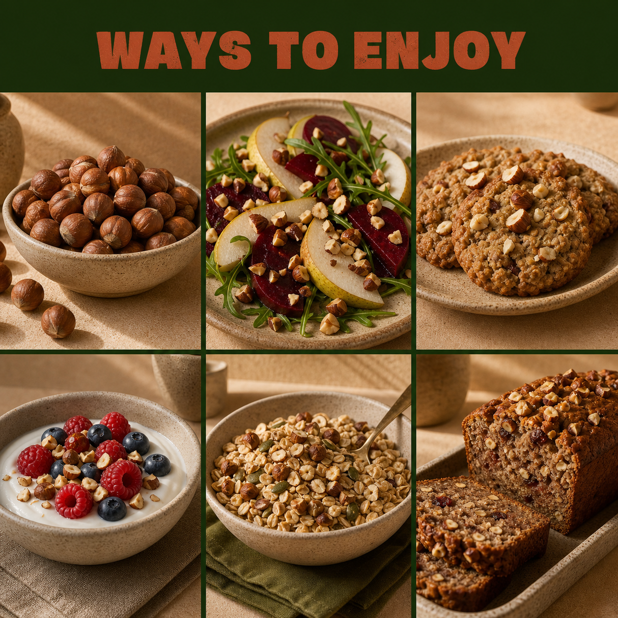 Ways to enjoy Organic Hazelnuts
