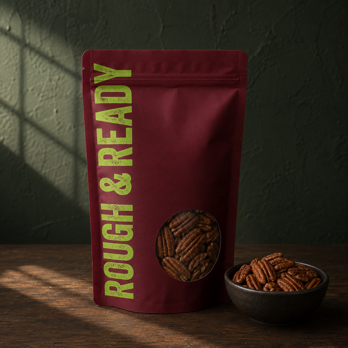 Organic pecan nuts Rough & Ready pouch