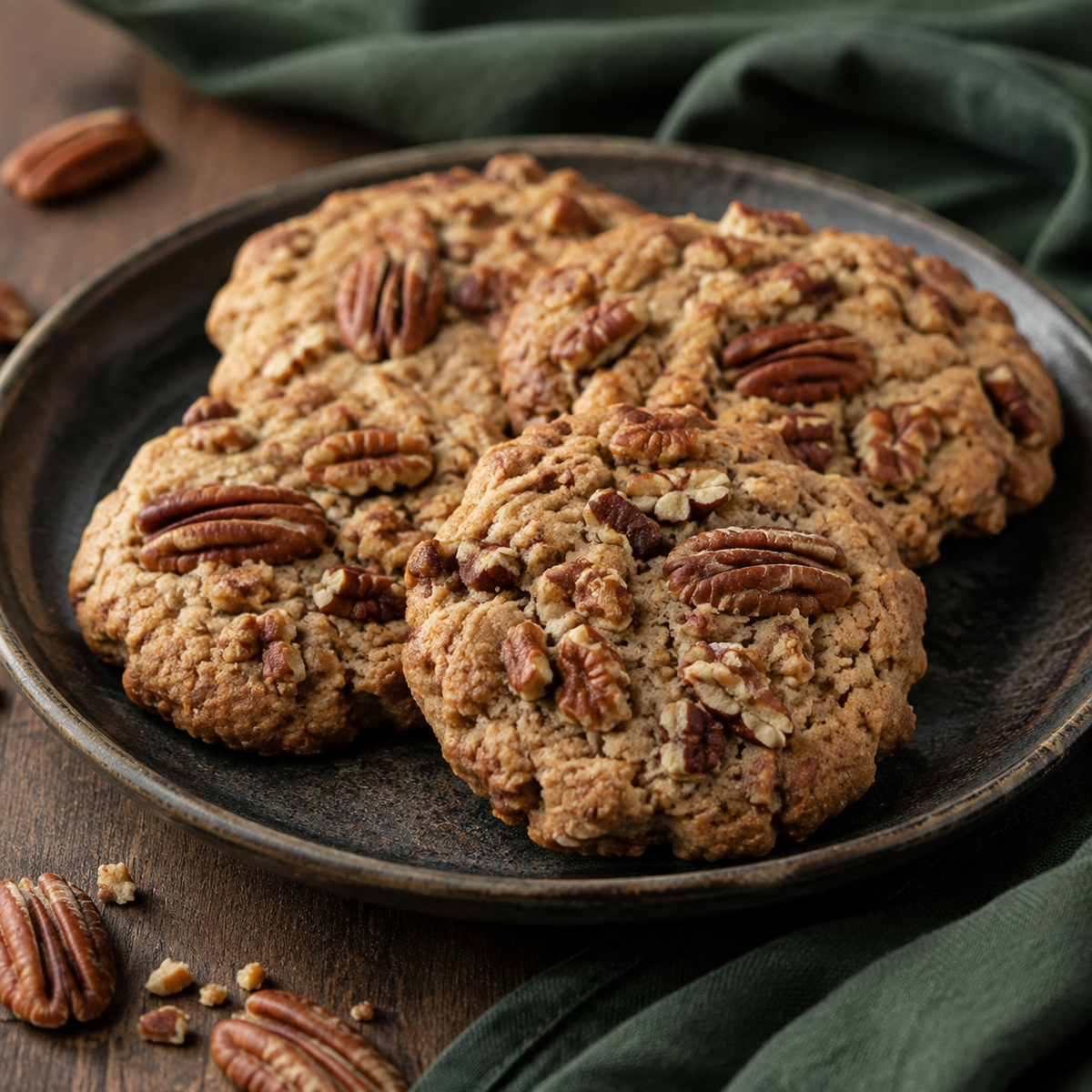 Organic pecan nuts baking idea