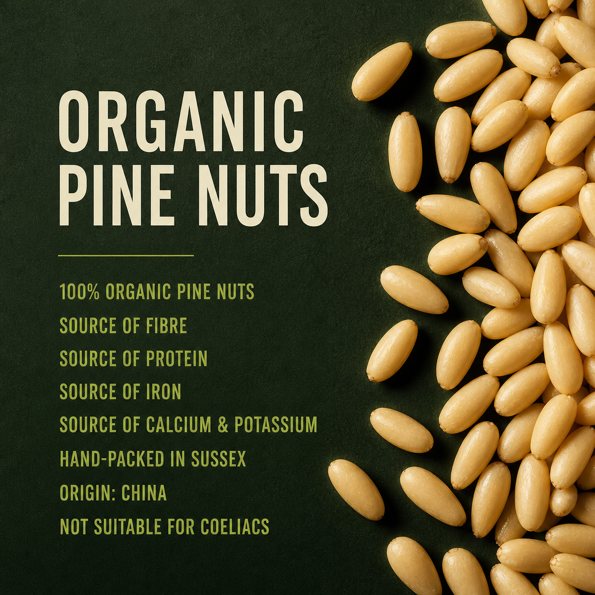 Organic pine nuts product benefits