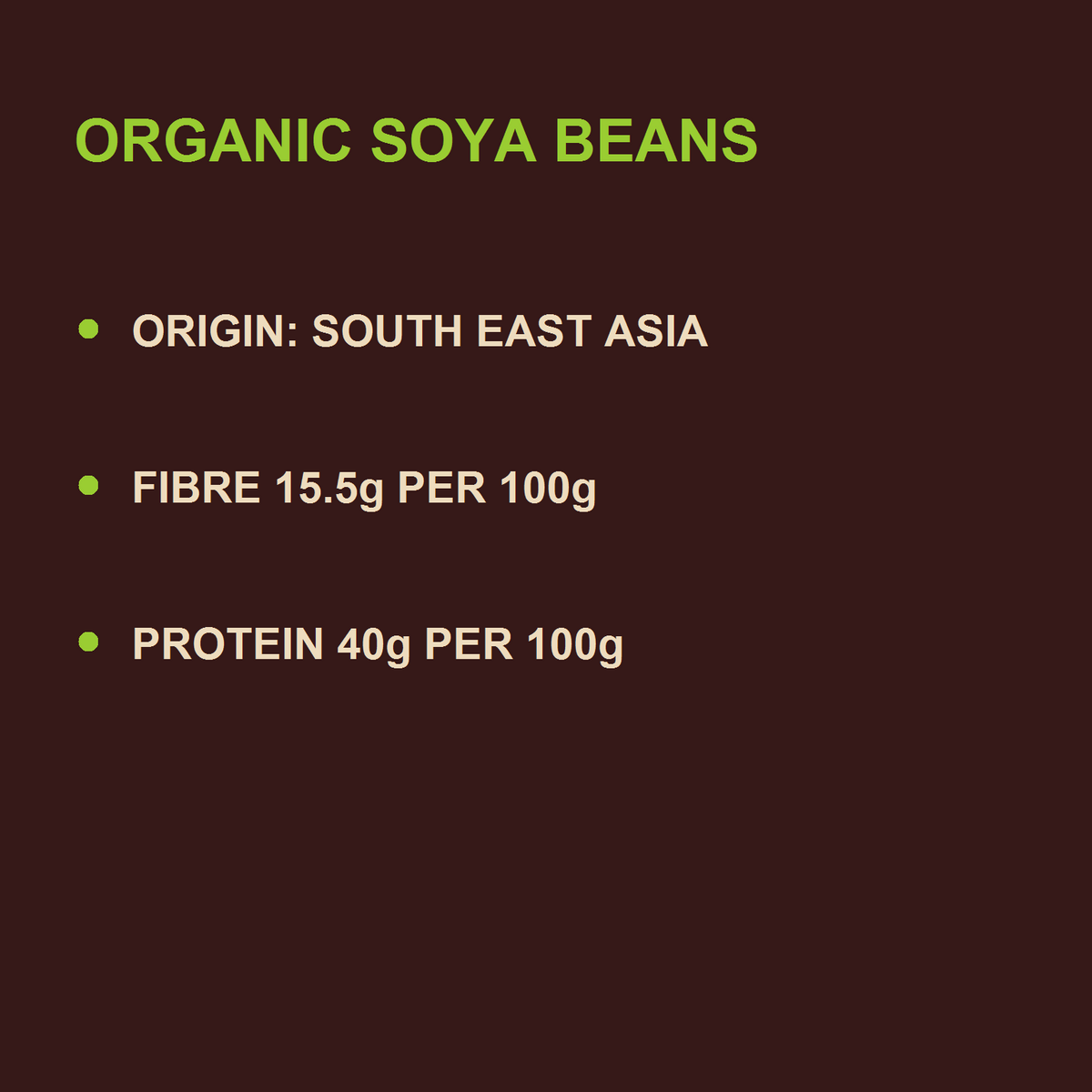 Organic Soya Beans — benefits
