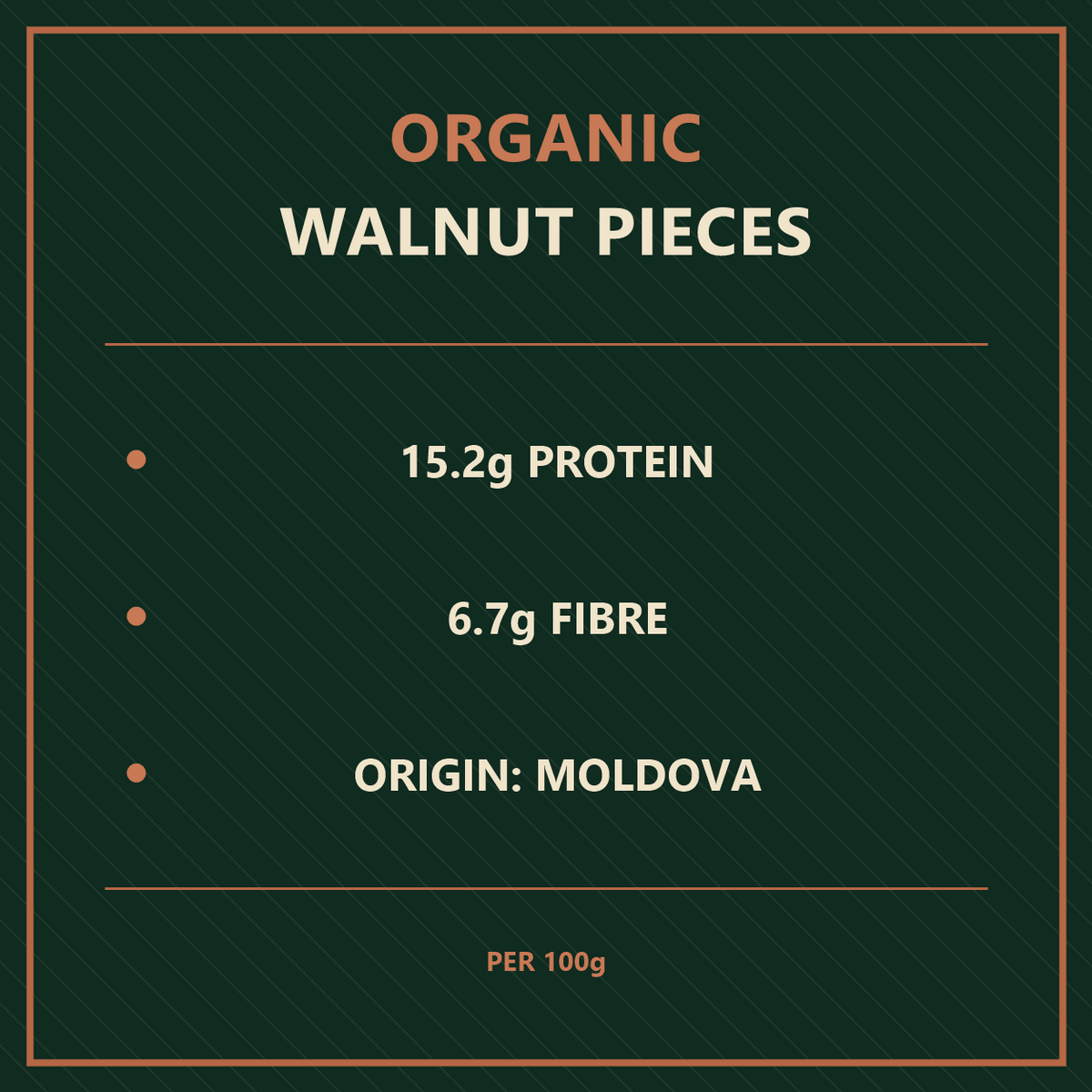 Organic Walnut Pieces — product facts