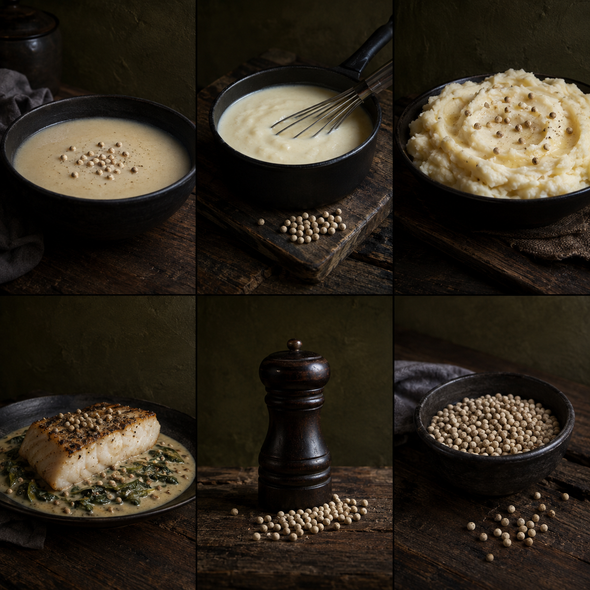 Organic White Peppercorns — six ways to use