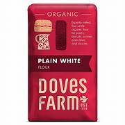 Doves Farm Organic Plain White Flour 1kg pack