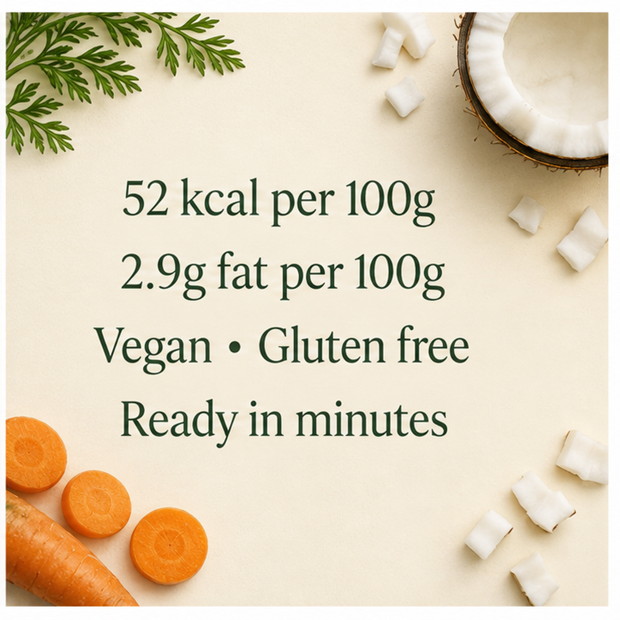 Free and Easy Carrot and Coconut Soup nutrition facts