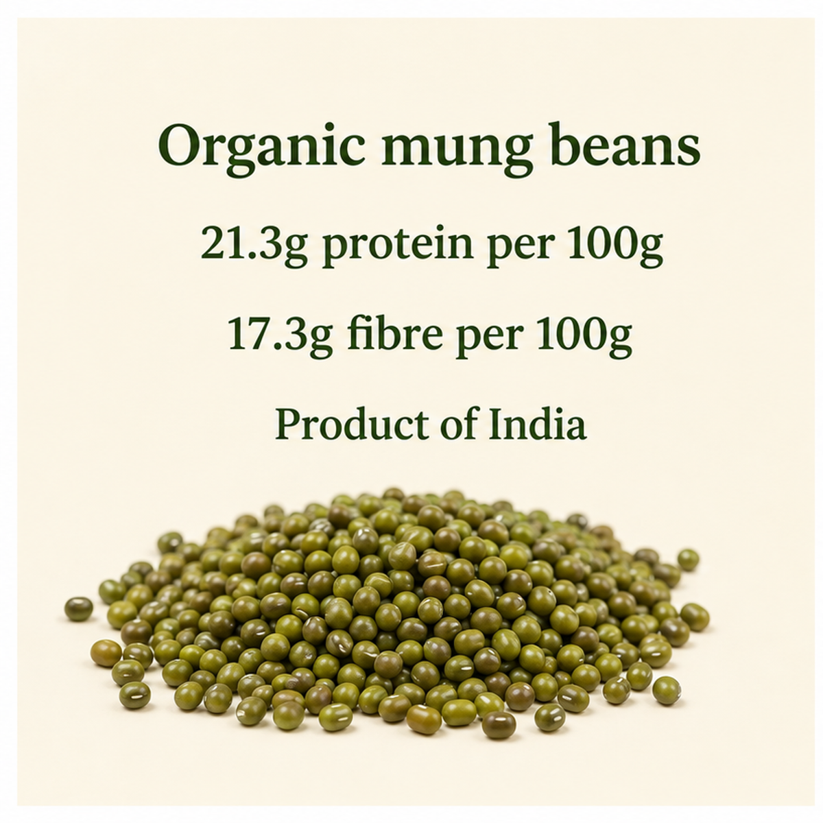 Organic mung bean nutrition facts