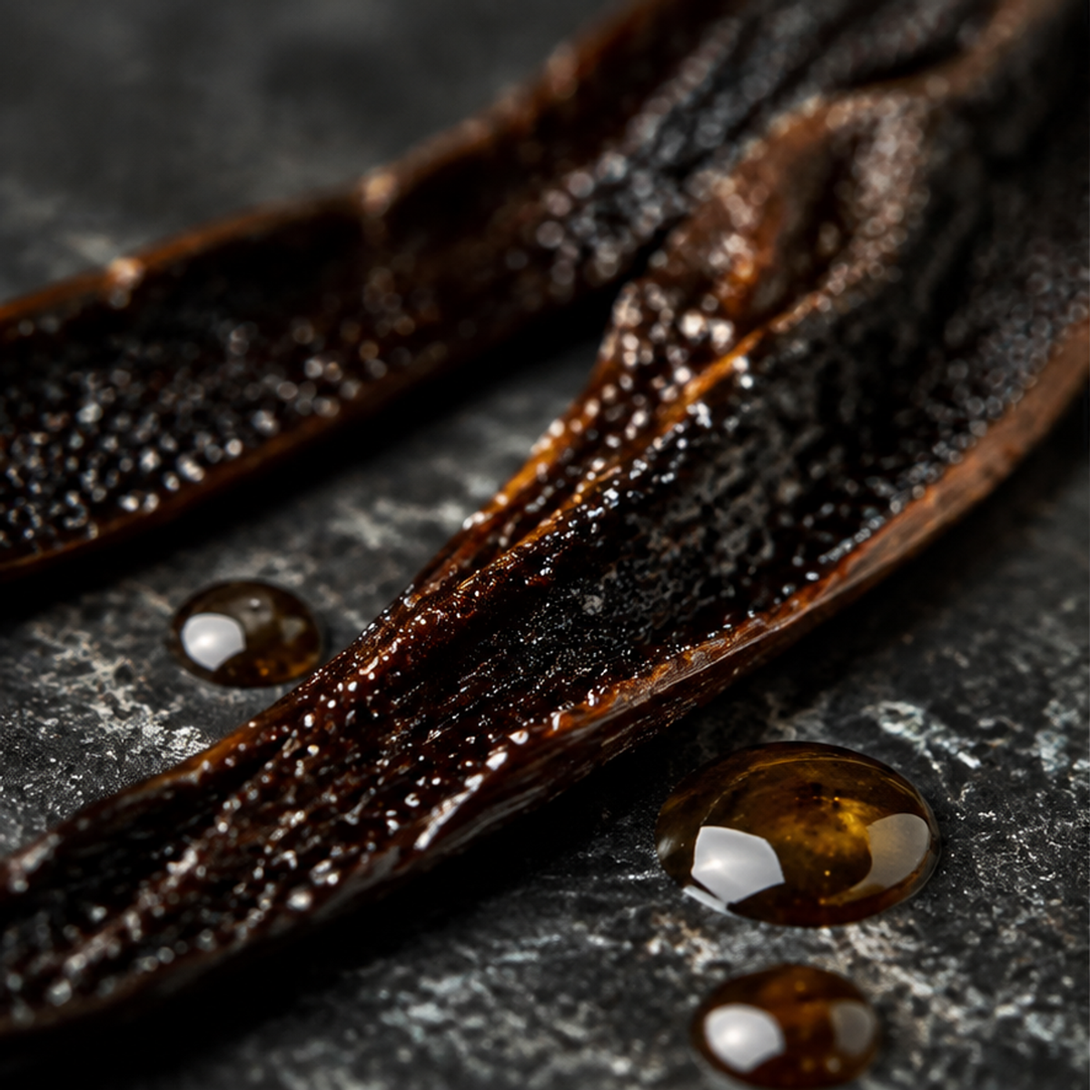 Pure vanilla extract and split vanilla beans