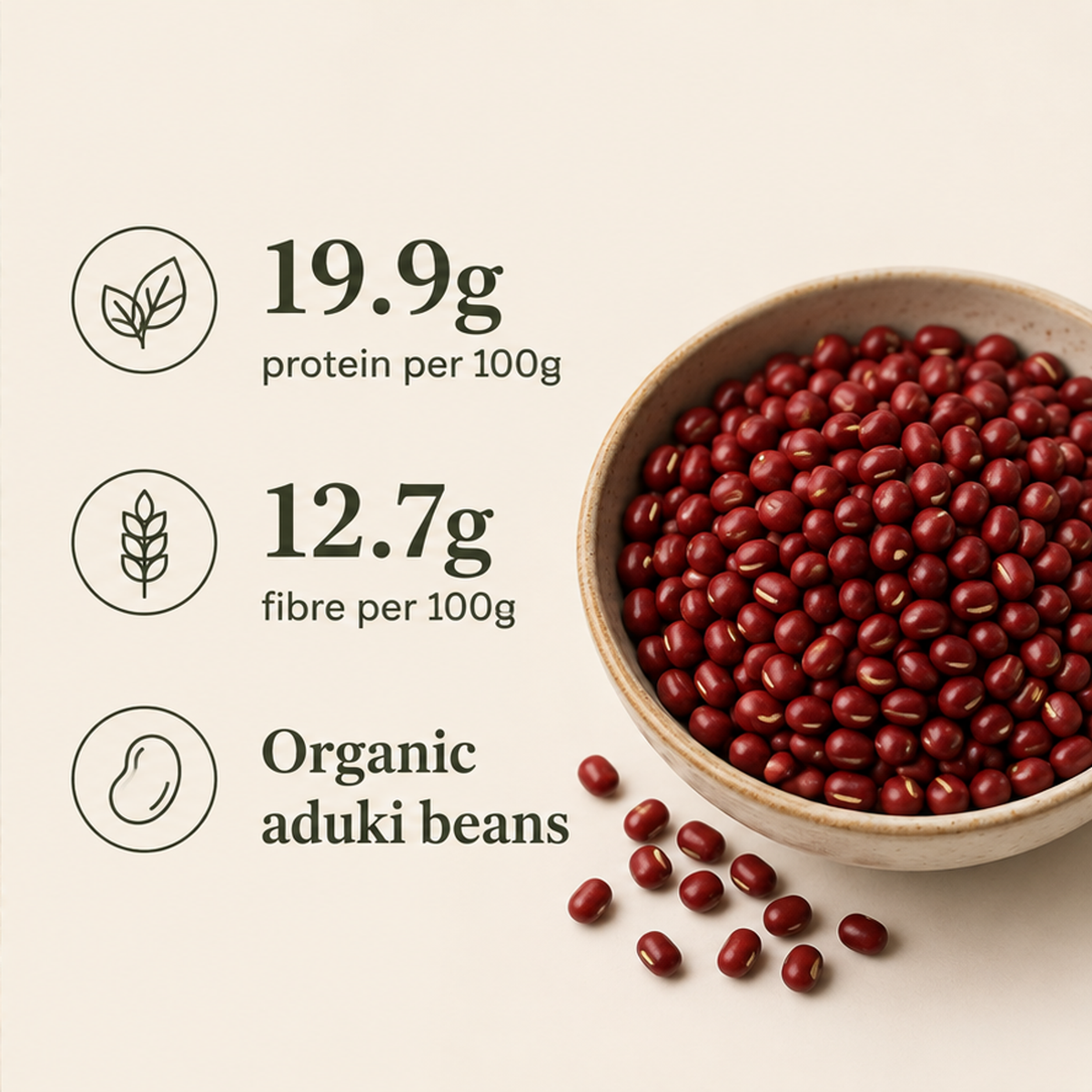 Organic aduki beans nutrition facts