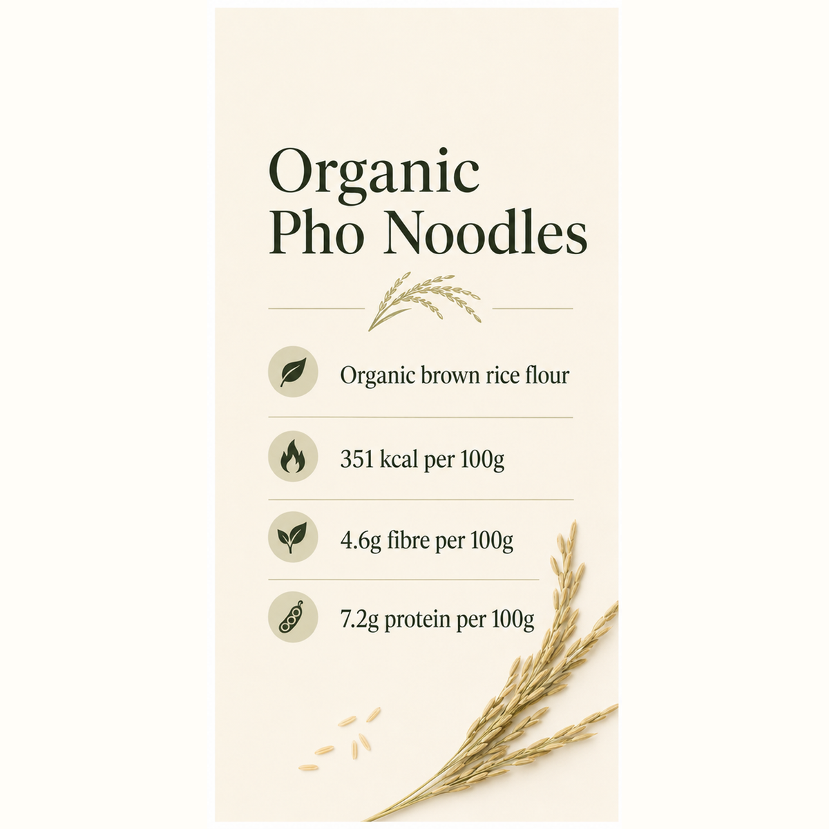 King Soba Organic Pho Noodles ingredients and nutrition facts
