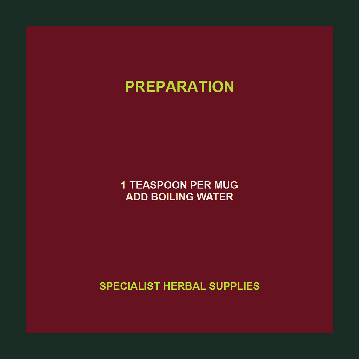 SHS Marshmallow Leaf Tea preparation facts