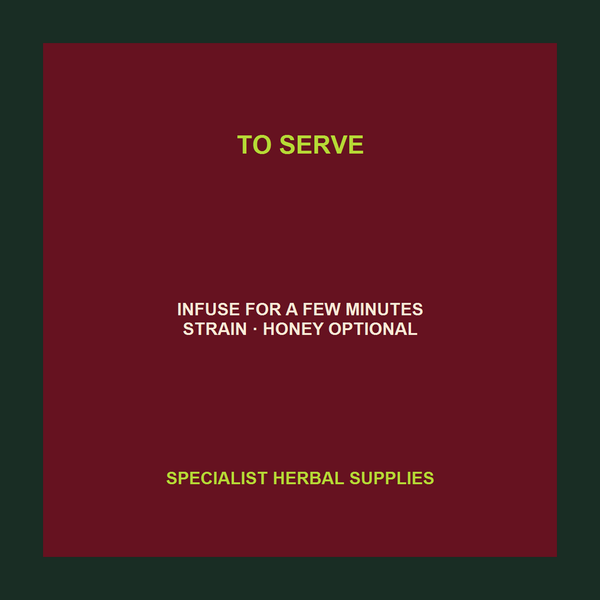 SHS Marshmallow Leaf Tea serving instructions