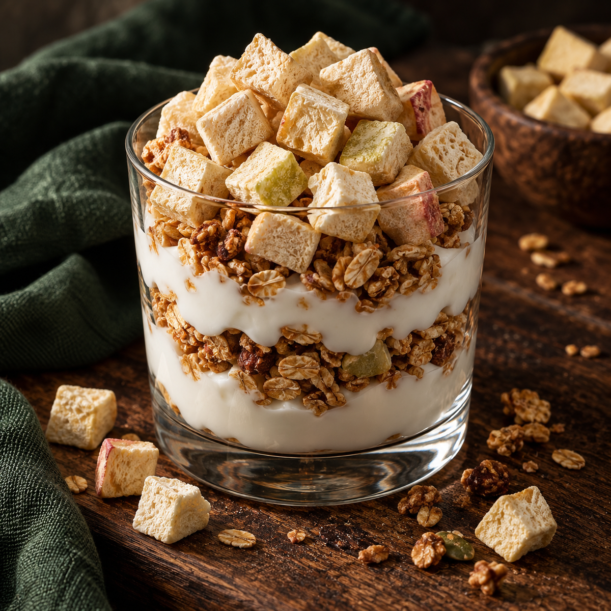 Recipe inspiration using freeze dried apple cubes