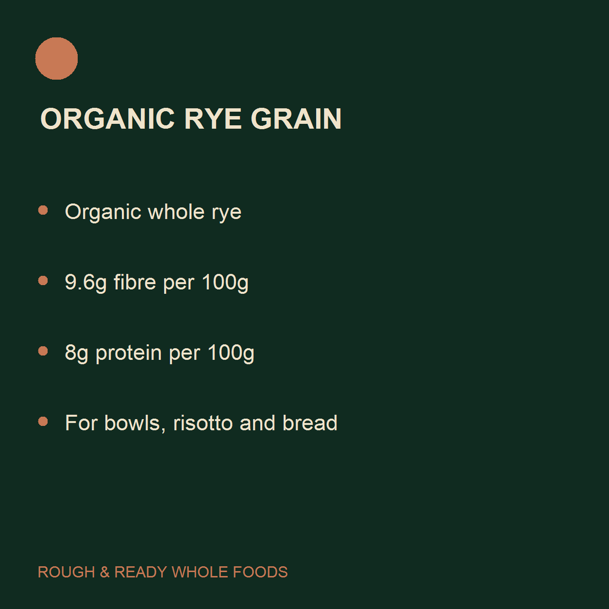 Organic rye grain benefits