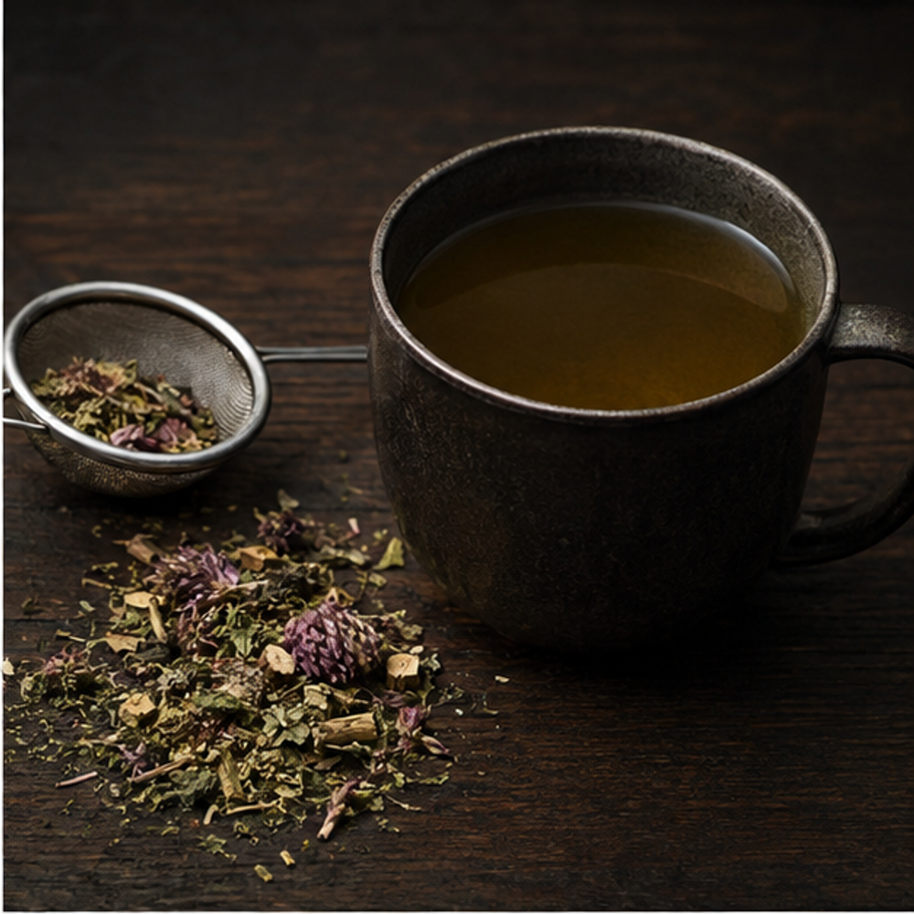 SHS Detox herbal tea serving