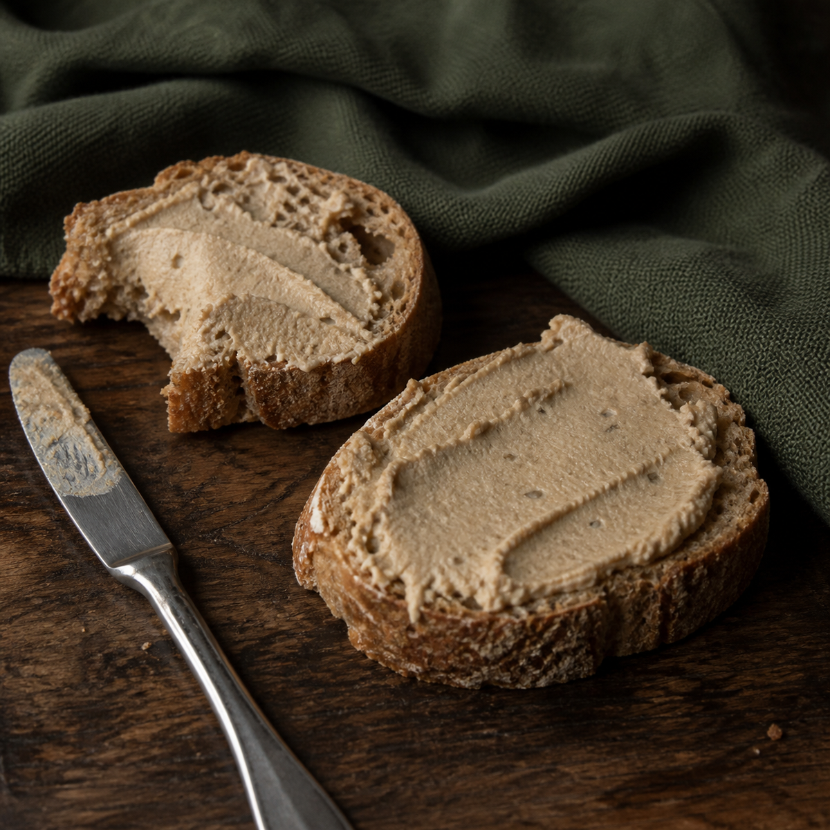 Tartex Organic Mushroom Pate served on bread
