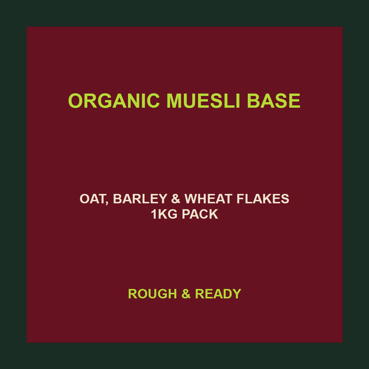 Infinity Foods Organic Muesli Base — organic muesli base product facts