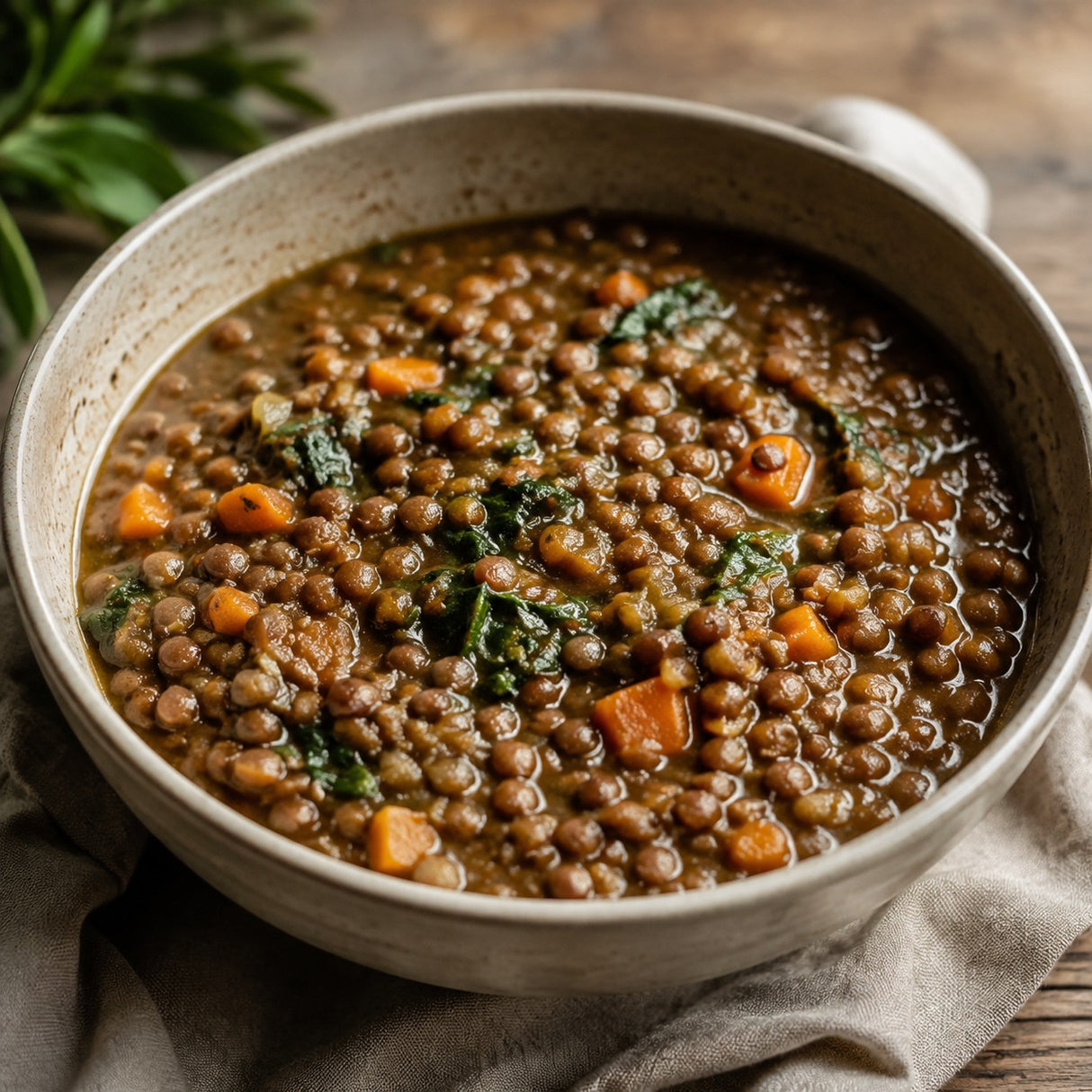 Infinity Foods Organic Whole Brown Lentils — serving