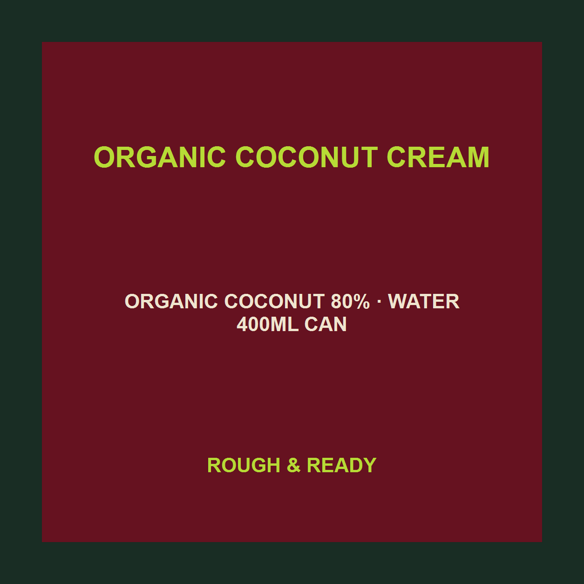Biona Organic Coconut Cream — facts