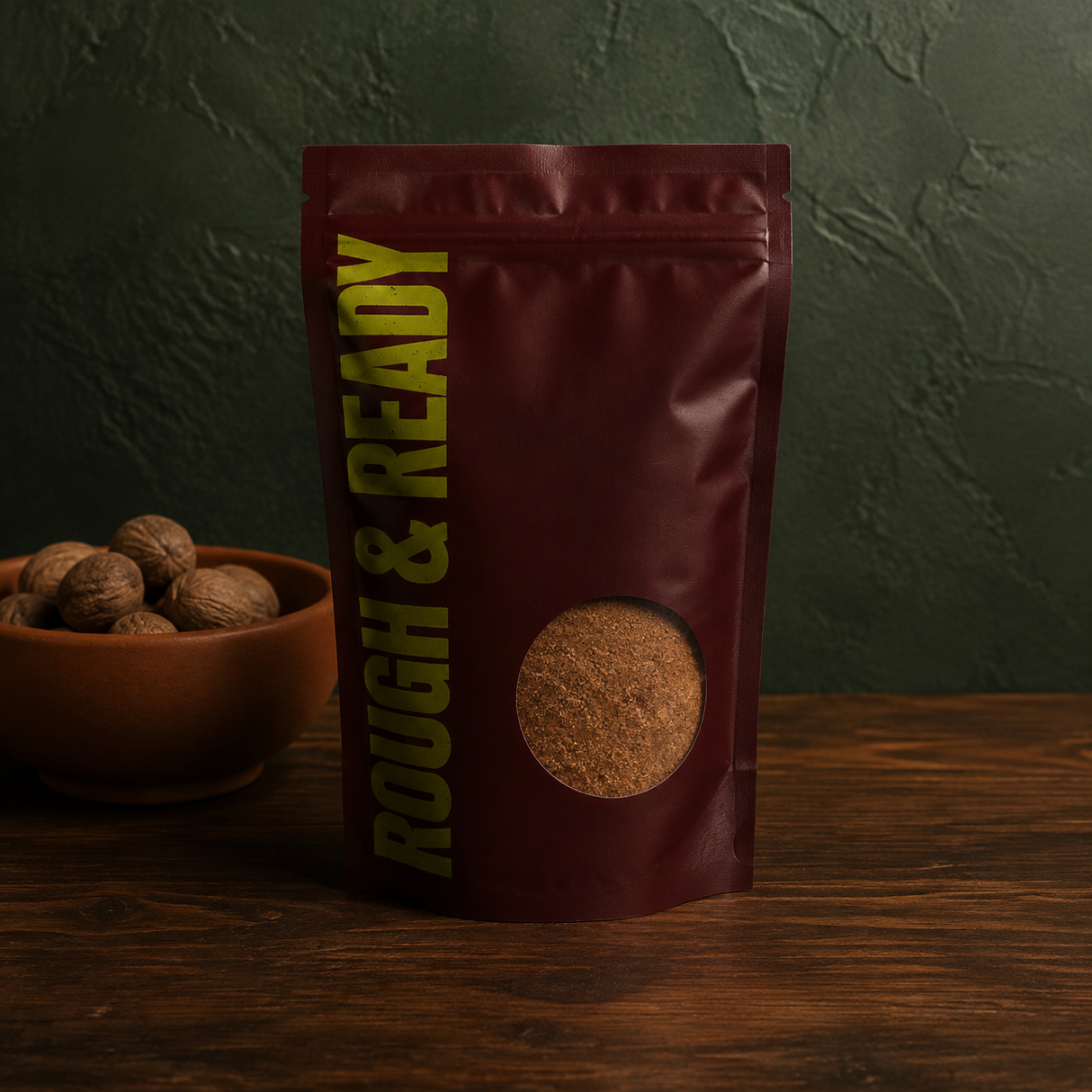 Organic ground nutmeg Rough & Ready pouch