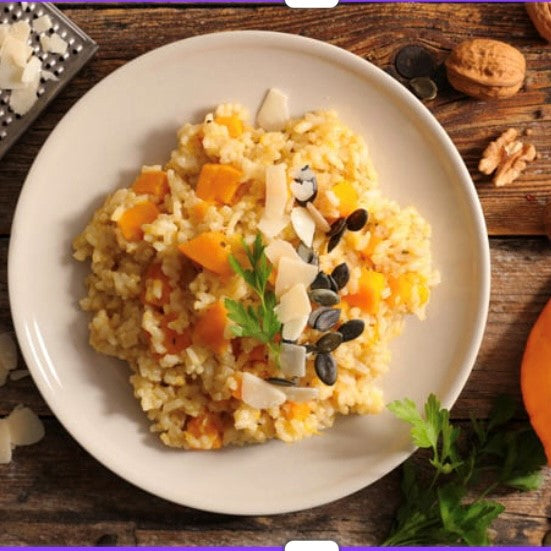 Creamy Apricot, Walnut, Pumpkin and Parmesan Risotto
