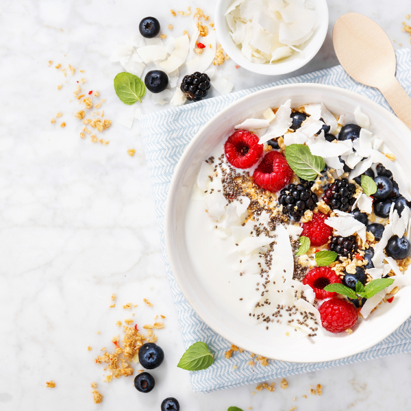 Crunchy Lemon and Mixed Red Berry Parfait