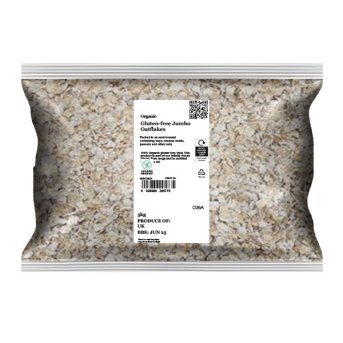 Large pack of organic gluten-free jumbo oats for bulk wholefood buying