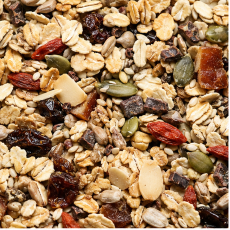 Infinity Foods Organic Vitality Muesli ingredient close-up