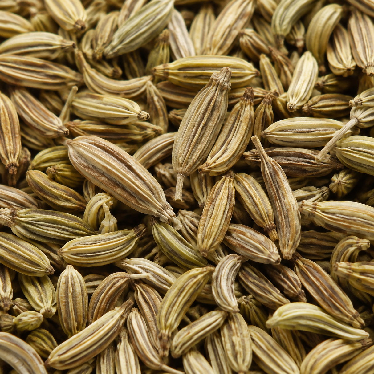 Organic fennel seeds macro