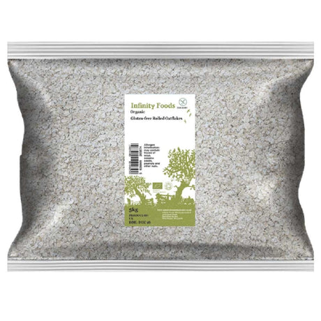 Infinity Foods Organic Gluten Free Rolled Oatflakes – authentic 5kg supplier packaging