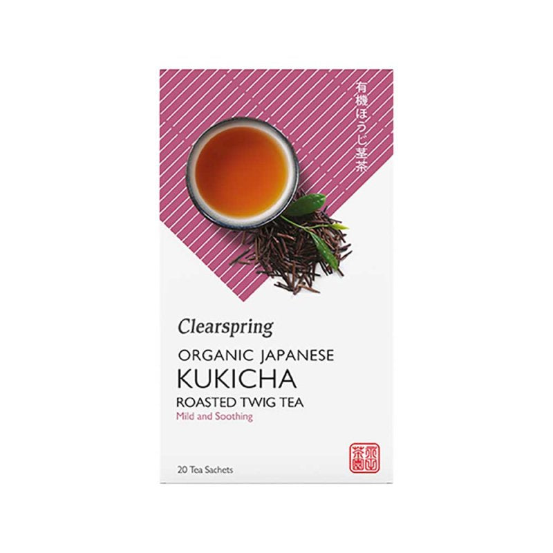 Clearspring Organic Kukicha Roasted Twig Tea Bags authentic supplier pack