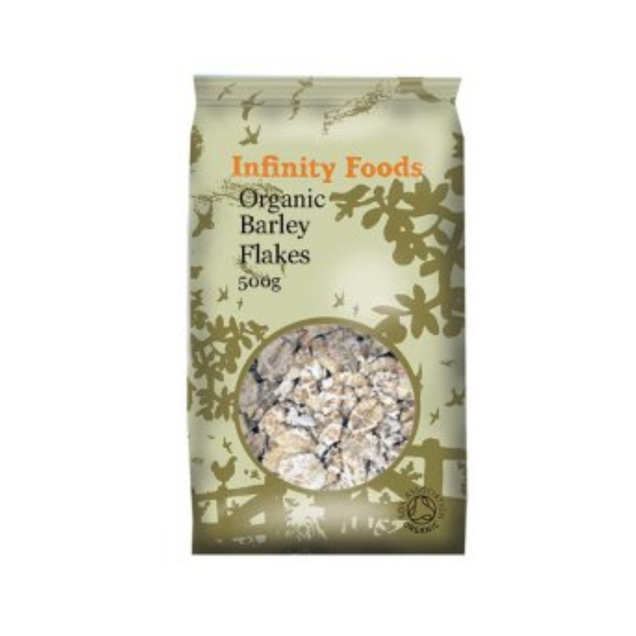 Infinity Foods Organic Barley Flakes authentic supplier pack