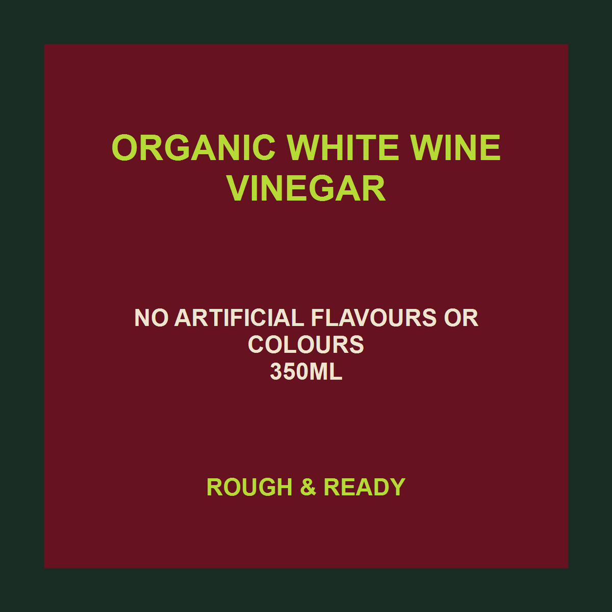 Organic white wine vinegar facts