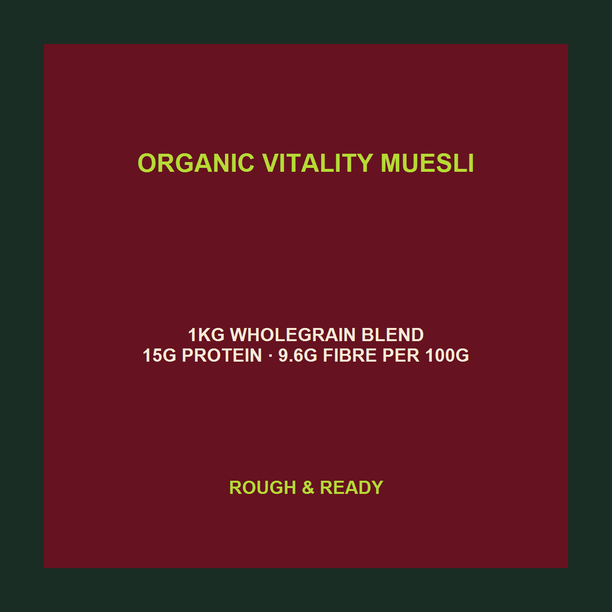 Infinity Foods Organic Vitality Muesli exact product facts