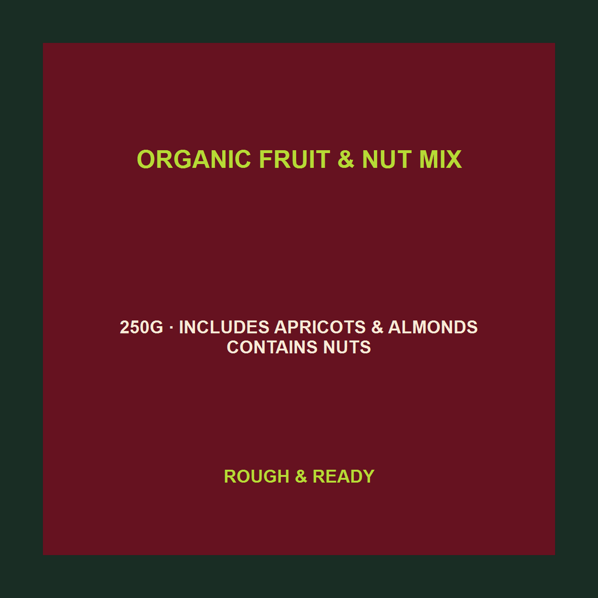 Infinity Organic Fruit & Nut Mix exact product facts