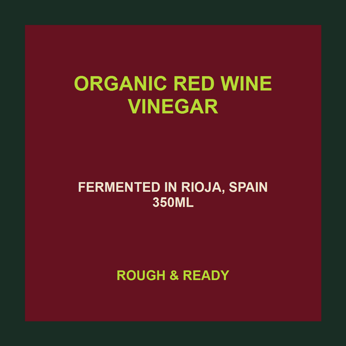Organic red wine vinegar facts