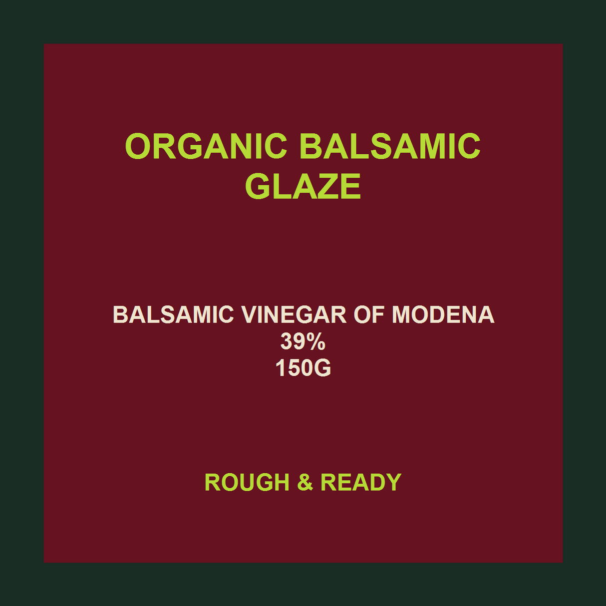 Organic balsamic glaze facts