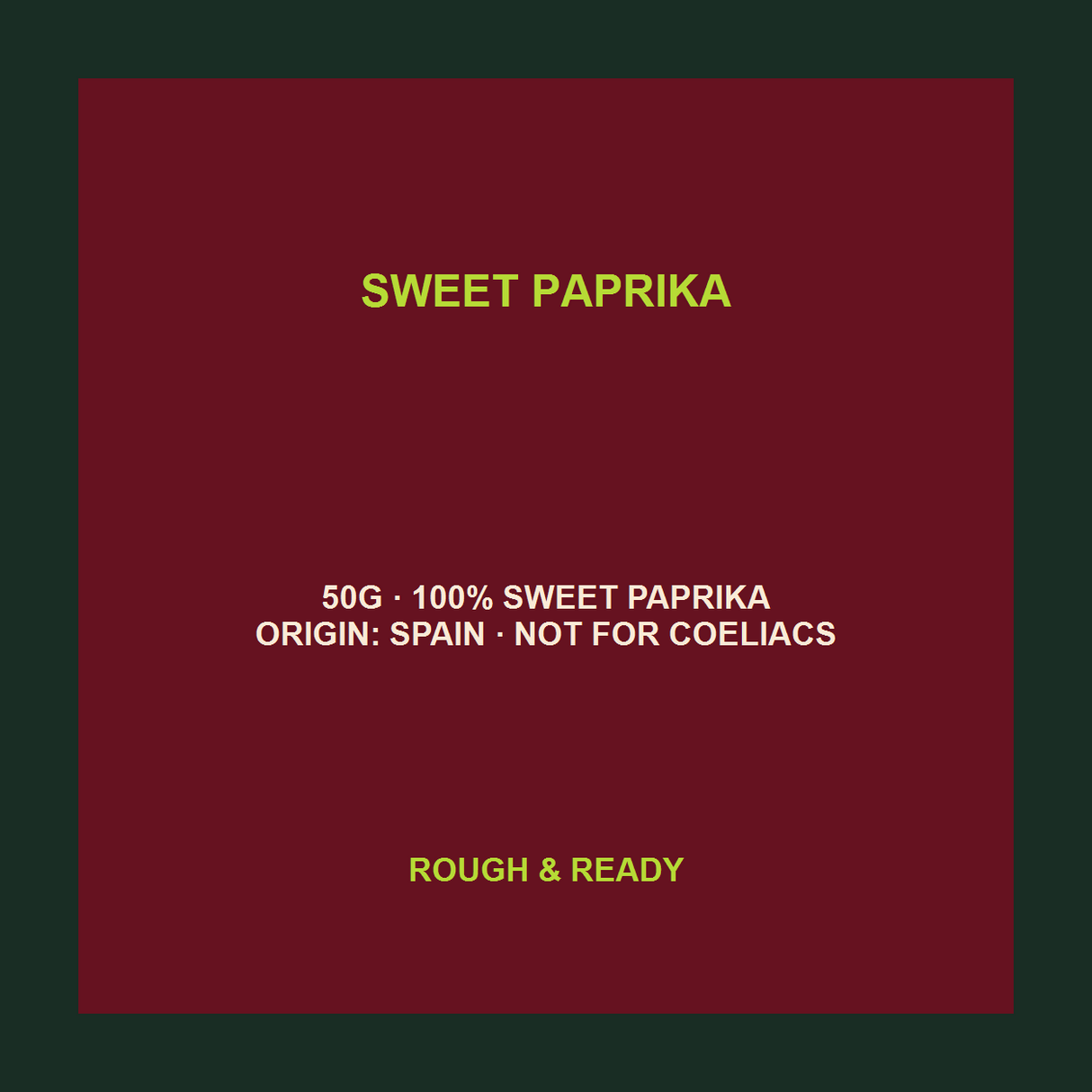 Hampshire Foods Sweet Paprika exact product facts