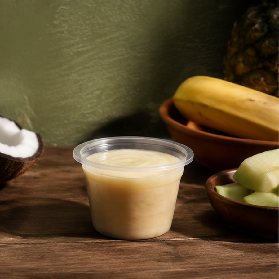 White smoothie serving suggestion