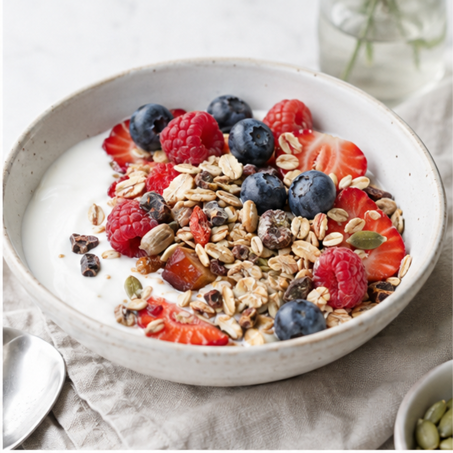 Infinity Foods Organic Vitality Muesli serving suggestion