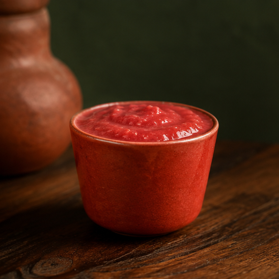 Red smoothie serving suggestion