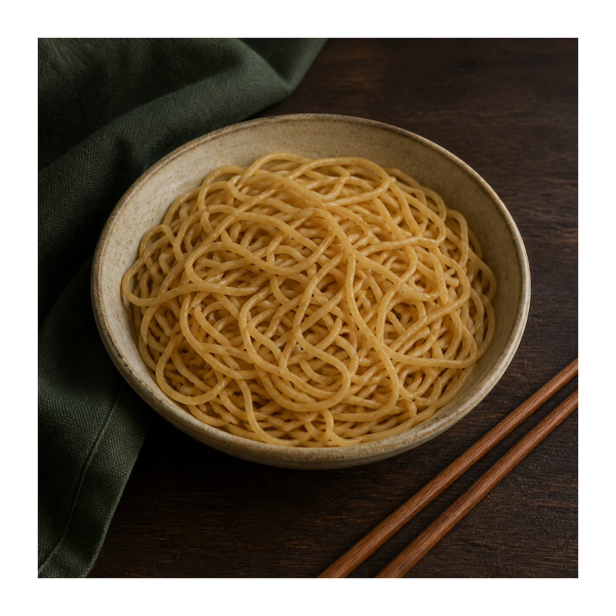 Organic Pumpkin/Ginger Brown Rice Noodles serving suggestion