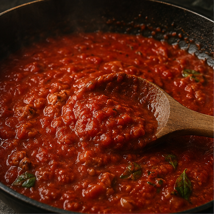 Tomato puree serving suggestion
