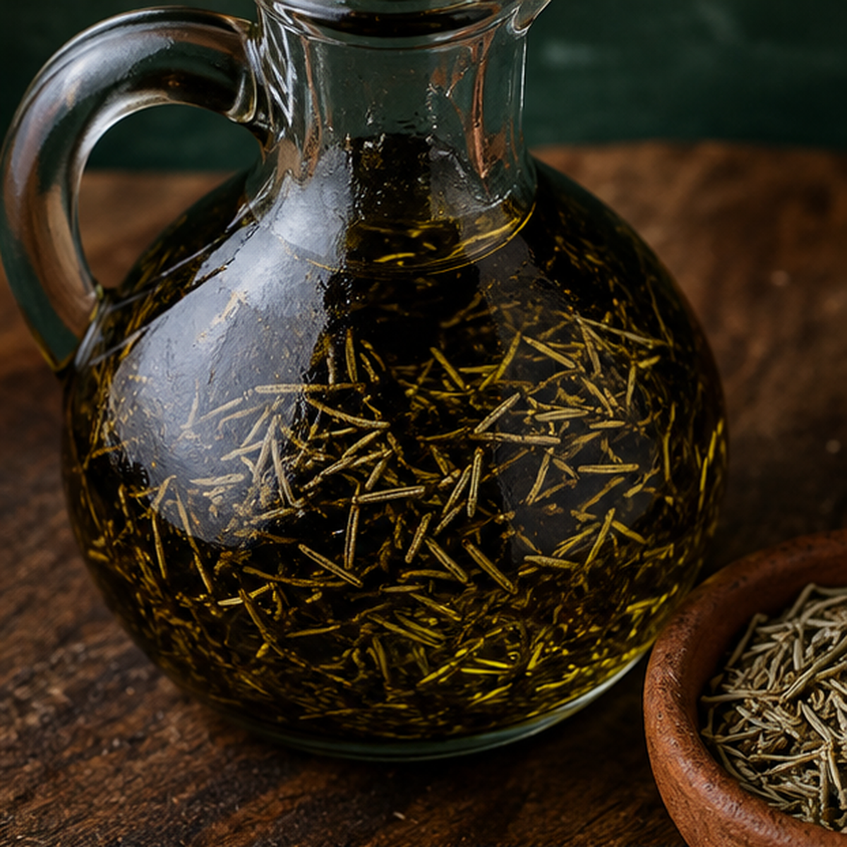 Preparing rosemary infused oil