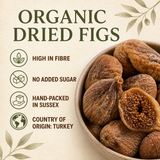 Organic Dried Figs product facts including high fibre, no added sugar and origin Turkey