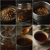 SHS Rene Caisse Tea six-step use overview
