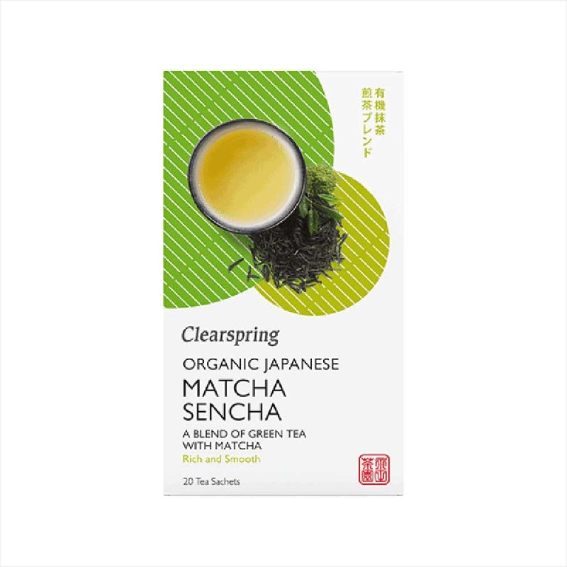 Clearspring Organic Matcha Sencha Green Tea Bags (20 Bags)