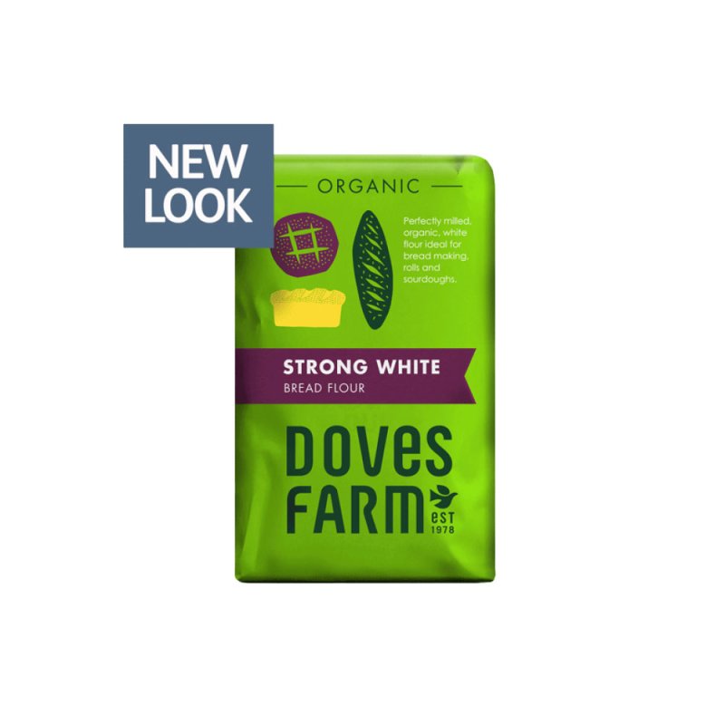 Authentic Doves Farm Organic Strong White Bread Flour 1.5kg pack
