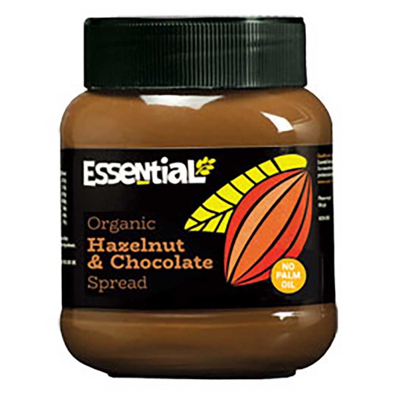 Essential organic chocolate and hazelnut spread authentic jar